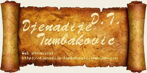 Đenadije Tumbaković vizit kartica